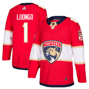 Men's Adidas Florida Panthers #1 Roberto Luongo Red Stitched NHL Jersey